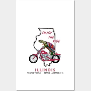 Turtle, Illinois, Painted Turtle, Motorcycle, Love, Enjoy the Ride Posters and Art